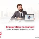 Immigration consultant guiding client through Canada and Australia visa application process.
